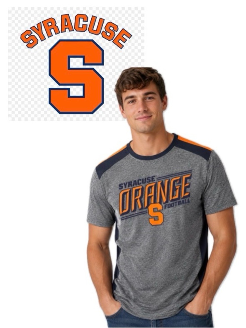 NWT [Old Varsity Brand] Syracuse Orange NCAA Performance Heather T-Shirt Men’s L - Picture 2 of 11